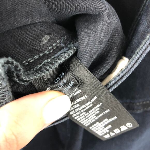 Free People Ivy Mid Rise Skinny Released Hem Jeans Seal Blue Sz. 26 NEW - Picture 10 of 12